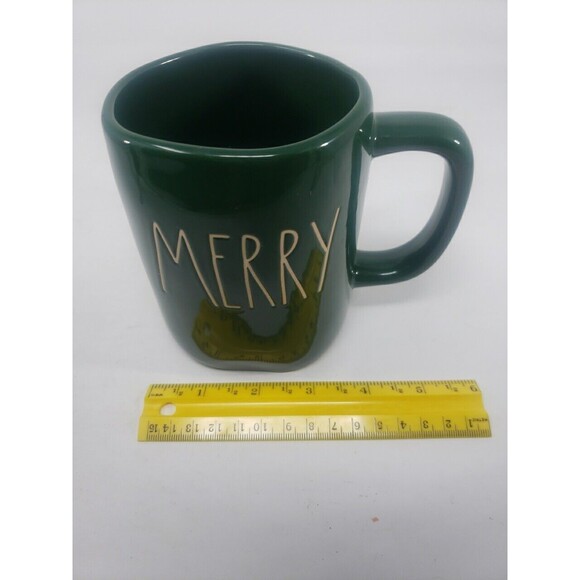 Rae Dunn MERRY Coffee Tea Mug Large Green Christmas New Ceramic - Picture 11 of 12
